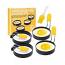 Non Stick Metal Fried Egg Mold Pancake Mold Kitchen Tool Pancake Rings Round Set (4 Set Pack)