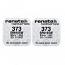Renata 373 SR916SW Silver Oxide Button Battery (2 Pieces)
