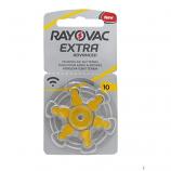RAYOVAC EXTRA Size 10 Zinc Air Hearing Aid Battery (6 Pieces Per Card)