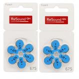 ReSound Size 675 Zinc Air Hearing Aid Battery (2 Cards) 