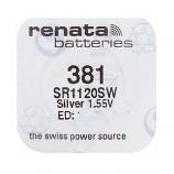 Renata 381 SR1120SW Silver Oxide Button Battery (1 Piece)