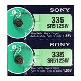 Sony 335 SR512SW Silver Oxide Button Battery (2 Pieces)