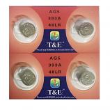 T&E AG5 SR754SW LR754 LR750 393 Alkaline Button Battery (4 Pieces)