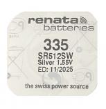 Renata 335 SR512SW Silver Oxide Button Battery (1 Piece)