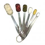 Stainless Steel Oval Measuring Spoons for Measuring Dry and Liquid Ingredients Set of 6