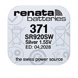 Renata 371 SR920SW SR69 AG6 L921 Silver Oxide Button Battery (1 Piece)