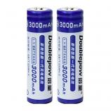 Doublepow 18650 3000MAh Li-on Rechargeable Pointed Head Battery (4 Pieces)