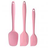 Silicone Spatula Utensil Heat Resistant Non Stick Cooking Value Pack 3 Set (Pink)