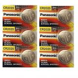 Panasonic CR2025 Lithium Cell Button Battery (5+1 Pieces)