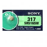 Sony 317 SR516SW SR62 Silver Oxide Button Battery (1 Piece)