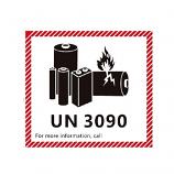 IATA UN3090 DGR Hazard Class 9 Label 12x11cm (100 Pieces)