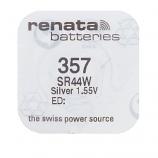 Renata 357 SR44W Silver Oxide Button Battery (1 Piece)