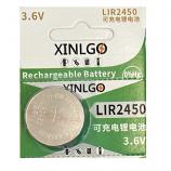 XINLGO LIR2450 3.6V Rechargeable Lithium Cell Button Battery (1 Piece)