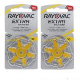 RAYOVAC EXTRA Size 10 Zinc Air Hearing Aid Battery (2 Cards)