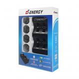 CT-Energy USB Lithium Coin Battery Charger + 4 Pcs LIR2450 Value Pack
