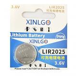 XINLGO LIR2025 3.6V Rechargeable Lithium Cell Button Battery (5 Pieces)