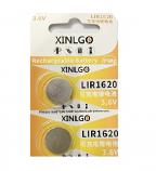 XINLGO LIR1620 3.6V Lithium Rechargeable Cell Button Battery (2 Pieces)