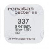 Renata 337 SR416SW Silver Oxide Button Battery (1 Piece)