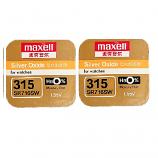 Maxell 315 SR716SW SR67 Silver Oxide Button Battery (2 Pieces)