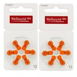 ReSound Size 13 Zinc Air Hearing Aid Battery (2 Cards)