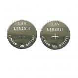 LIR2016 3.6V Rechargeable Lithium Cell Button Industrial Battery (2 Pieces)