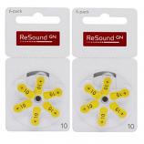 ReSound Size 10 Zinc Air Hearing Aid Battery (2 Cards)