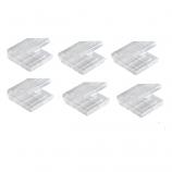 Hard Plastic Clear Case Holder for AA AAA Battery Storage Box (6 Pieces)