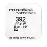 Renata 392 SR41W Button Silver Oxide Battery (1 Piece)