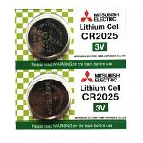 Mitsubishi CR2025 Lithium Cell Button Battery (2 Pieces)