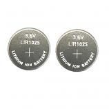LIR1025 3.6V Rechargeable Lithium Cell Button Industrial Battery (2 Pieces)