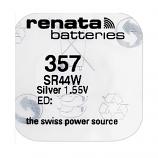 Renata 357 SR44W Silver Oxide Button Battery (1 Piece)