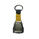 Remove Before Flight Mini Aircraft Buckle Seatbelt Keychain (Yellow)