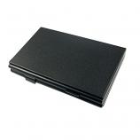 Portable Single Layer Aluminum SIM Card Memory Card Case Holder 4 Std+2 Micro+ 1 SIM Pin (Black Leather)