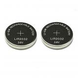 LIR2032 3.6V Rechargeable Lithium Cell Button Industrial Battery (2 Pieces)
