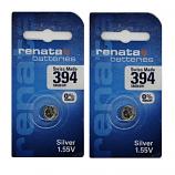 Renata 394 SR936SW AG9 SR45 SR936 Silver Oxide Button Battery Card Type (2 Pieces)