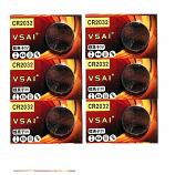 VSAI CR2032 Lithium Cell Button Battery (5+1 Pieces)