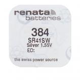 Renata 384 SR621SW AG1 LR621 Silver Oxide Button Battery (1 Piece)