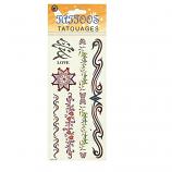 Temporary Flower Color Style Tattoos Sticker