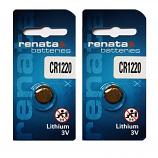 Renata CR1220 Lithium Cell Button Battery (2 Pieces) 