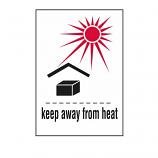 IATA DGR Hazard Keep Away From Heat Label 9x6.5cm (50 Pieces)