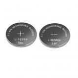 LIR2050 3.6V Rechargeable Li-ion Cell Button Industrial Battery (2 Pieces)
