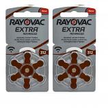 RAYOVAC EXTRA Size 312 Zinc Air Hearing Aid Battery (2 Cards)