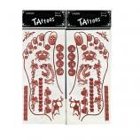 Temporary Foot Brown Color Glitter Style Tattoos Sticker (1 Pair)