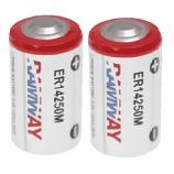 Ramway ER14250M 3.6V Spiral Type 1/2 AA Lithium Thionyl Chloride (Li-SOCl2) Cylindrical Battery (2 Pieces)
