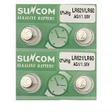 SUNCOM AG1 SR621SW LR621 364 Alkaline Button Battery (4 Pieces)