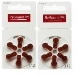 ReSound Size 312 Zinc Air Hearing Aid Battery (2 Cards)
