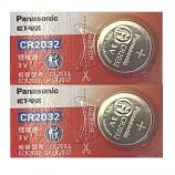 Panasonic CR2032 Lithium Cell Button Battery (2 Pieces) 