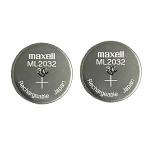 Maxell ML2032 Rechargeable Lithium Cell Button Battery (2 Pieces)