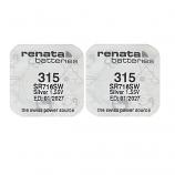 Renata 315 SR716SW Silver Oxide Button Battery (2 Pieces)