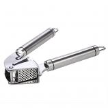 The Finest Quality Stainless Steel Garlic Press Mincer Peeler Brush Crusher Set